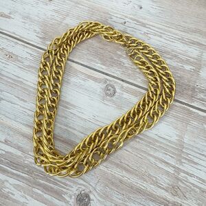 Vintage Super Chunky Gold Chain Long Necklace Mob Wife